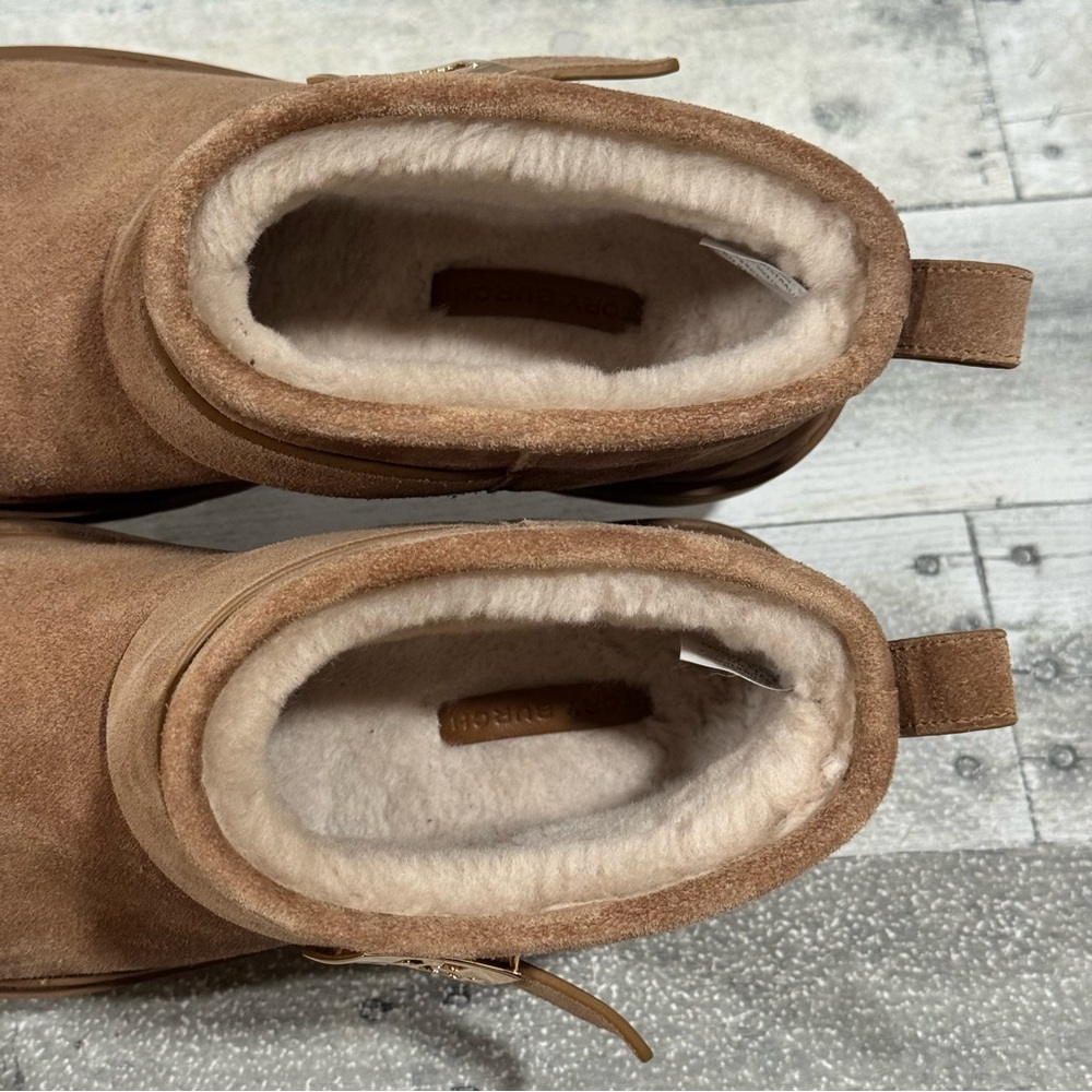 Mellow Shearling Platform Boot- Chestnut / Gold -… - image 8